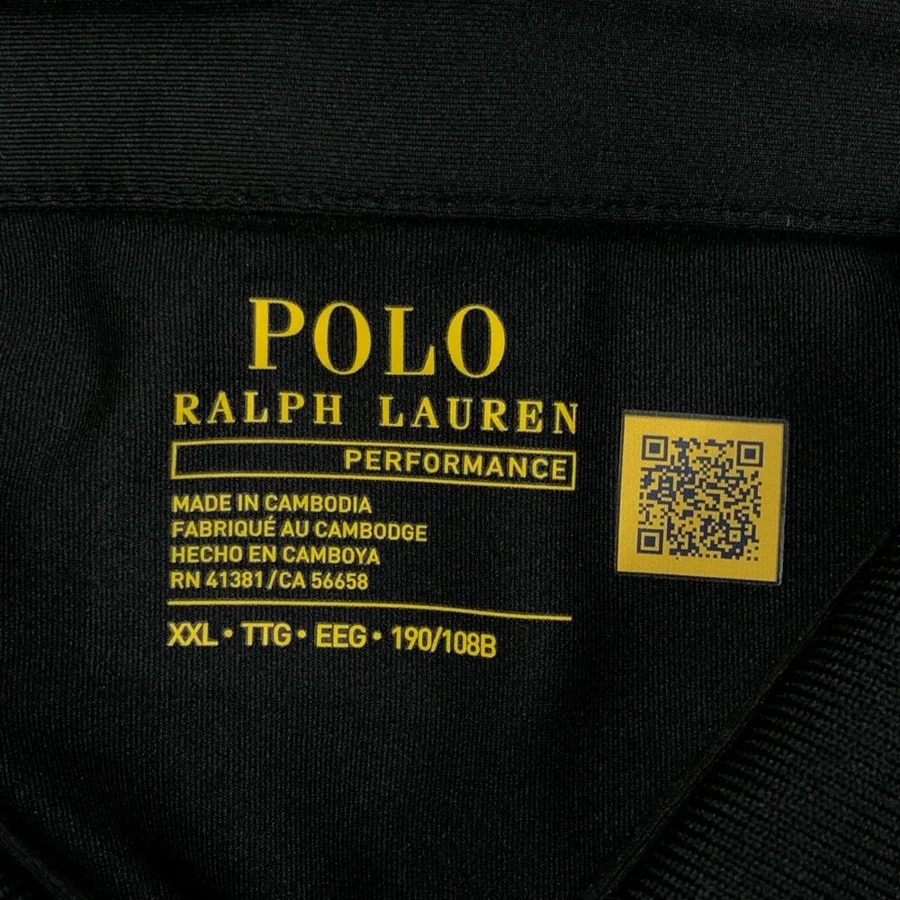 Polo Ralph Lauren Performance Short Sleeve Polo Shirt Men's Size XXL Black